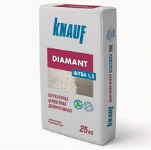 Knauf Диамант Шуба 1,5 мм декоративная штукатурка цементная белая 25 кг  