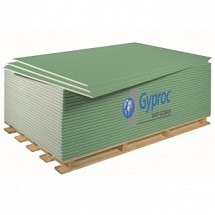 Гипсокартон Gyproc В GKBI УК влагостойкий 3000х1200х12.5 мм 