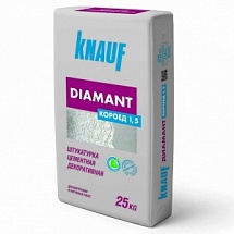 Knauf Диамант Короед 1,5 мм штукатурка цементная декоративная белая 25 кг 