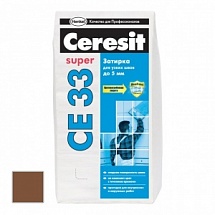 Затирка Ceresit CE 33 Super темно-коричневая 2 кг