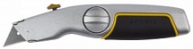  Нож малярный 25 мм выдвижное лезвие, металлическая направляющая, металлический обрезиненный корпус "STAYER"