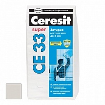 Затирка Ceresit CE 33 Super серебристо-серая 2 кг