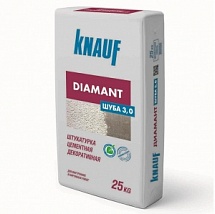 Knauf Диамант Шуба 3 мм декоративная штукатурка цементная белая 25 кг 