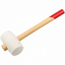 Киянка 450 гр белая резина, обратная деревянная ручка "SPARTA"